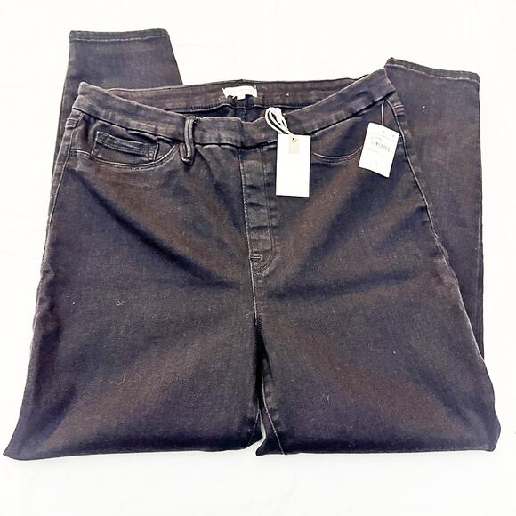 Good American Good Leg Stretch Sculpting Denim Jeans BLACK001 Size 5 NWT - Picture 4 of 8